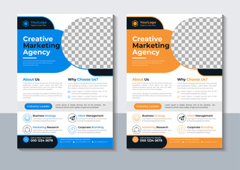 Modern Corporate Flyer Design Template, Marketing, Annual Report, layout, Vector Illustrator