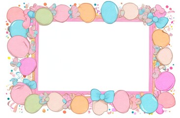 Pastel colors frame with free place for text .
