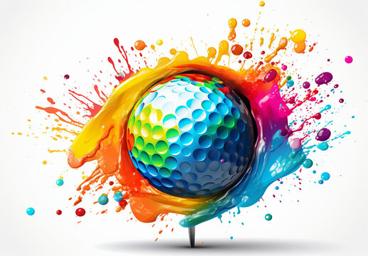 Colorful Golf Ball