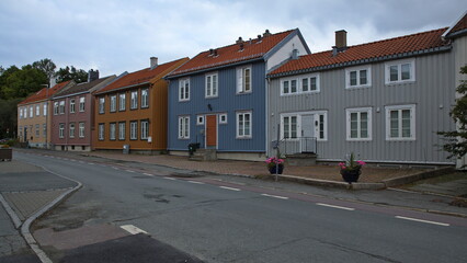 Fototapeta na wymiar Architecture in Trondheim in Trondelag County Norway, Europe 