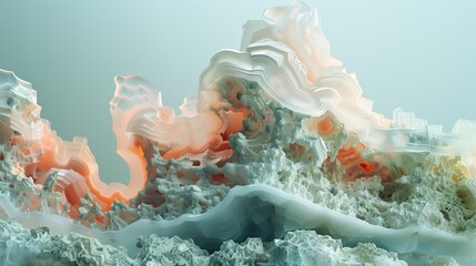 abstract coral collection in soft hues for artistic expression