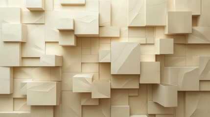 cardboard box texture, geometric abstract background, 3d tile, wall art