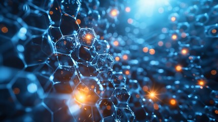 Research on nanomaterials aimed at increasing the efficiency of solar cells, showcasing futuristic energy solutions.