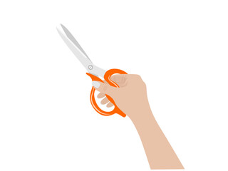Scissors on a white background.