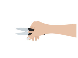 Fabric scissors on a white background.