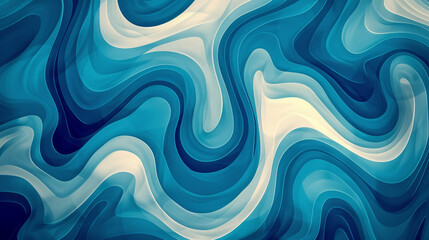 Arctic blue color retro groovy background presentation design