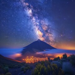 Mount Teide under a blanket of stars