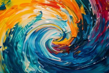 Vibrant Swirl of Colors, Abstract Art Background