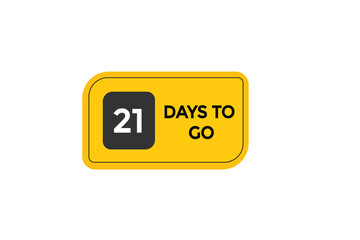 21 days to go countdown to go one time,  background template,21 days to go, countdown sticker left banner business,sale, label button,