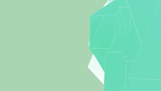 Abstract geometric background in mint green