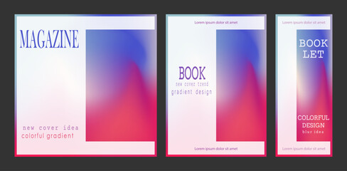 Obraz na płótnie Canvas Colorful blur. A cover template with a gradient. The idea of a banner, brochure, catalog, or booklet. A template for creative design.
