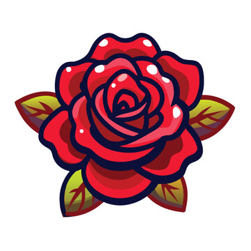 Cartoon rose