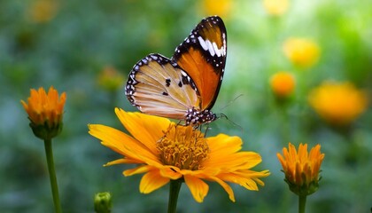 Obraz premium butterfly on flower