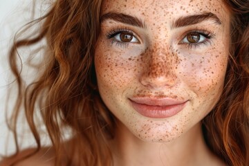 Photos related to blemishes freckles and enlarged female skin.