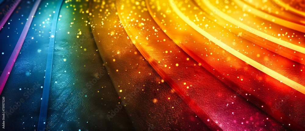 Poster a dance of light and color, where abstract forms and textures create a backdrop of digital beauty an