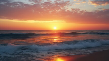 Fototapeta na wymiar Beautiful Sunset Over Sea