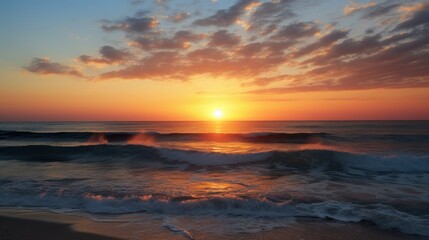 Fototapeta na wymiar Beautiful Sunset Over Sea