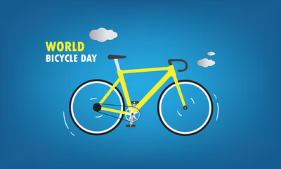 World Bicycle Day vector design. Simple and Elegant Design
