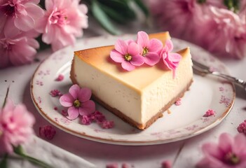 cake with pink roses