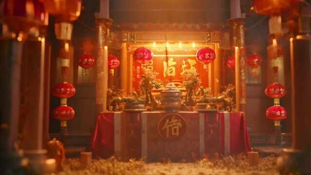 Chinese Pekong House. video 4k