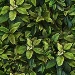 Nature’s Harmony: Seamless Pattern Background of Green Leaves, Capturing the Serenity and Beauty of Nature - Perfect for Earth Day Celebrations, Botanical Illustrations, and Eco-Friendly Designs