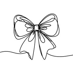 A bow in a line drawing style