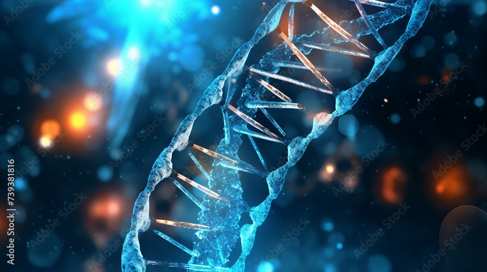 Aufkleber a minimalist depiction of a dna sequence, starting with typical human dna and seamlessly transitioni