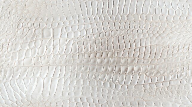Seamless pattern with white reptile skin scales texture.
