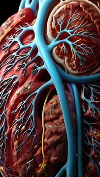 human respiratory system, 3d visualization for medical and study