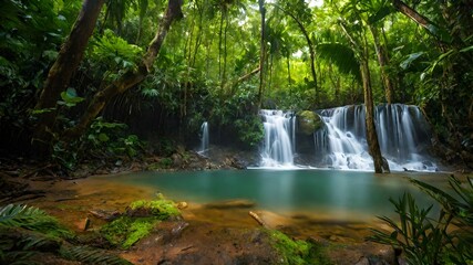 waterfall background very cool 