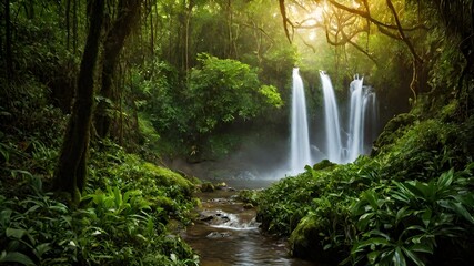 Obraz premium waterfall background very cool 