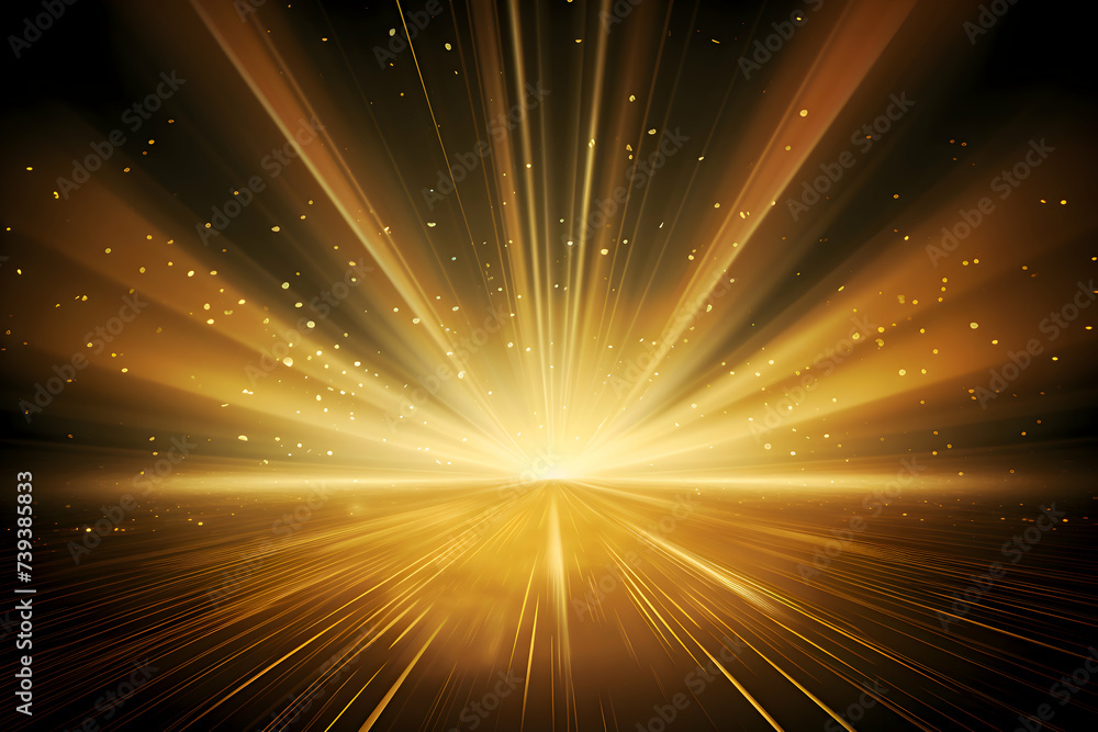 Poster light abstract glowing bokeh light. shining star, sun particles and sparks with lens flare effect on