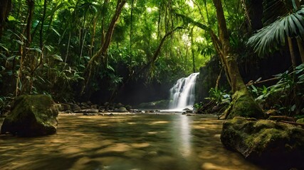 waterfall background very cool 