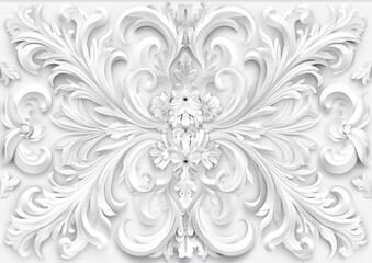 white floral background Generative AI