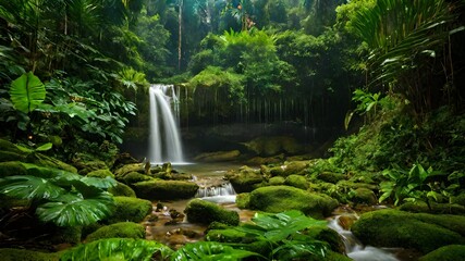 waterfall background very cool 