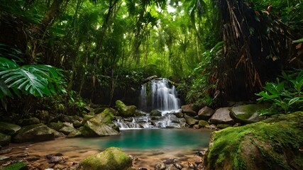 waterfall background very cool 