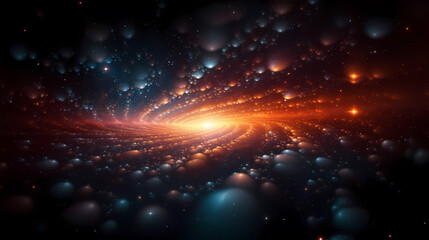 Obraz premium Rainbow glitter swirl, smooth design for creativity and information technology