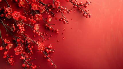 Chinese new year celebration festive background, copy space, 16:9