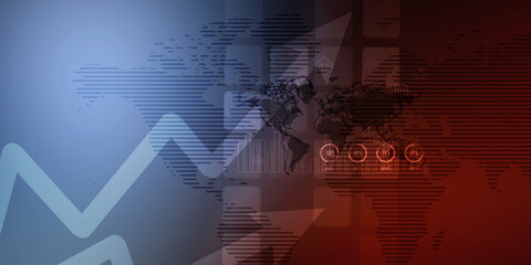 2d rendering Stock market online business concept. business Graph