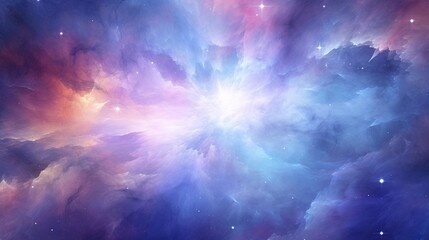 Fototapeta na wymiar A captivating digital background design with an abstract representation of a celestial nebula, featuring cosmic elements and ethereal colors, suitable for a cosmic and enchanting background