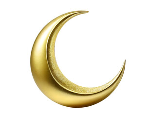 3d golden crescent moons