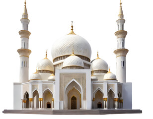 Fototapeta na wymiar Realistic white mosque