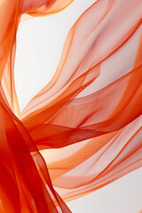 Close Up of Red Fabric Blowing in the Wind card