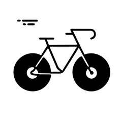 Fototapeta na wymiar Bike Icon: A Simple and Recognizable Symbol of Cycling.