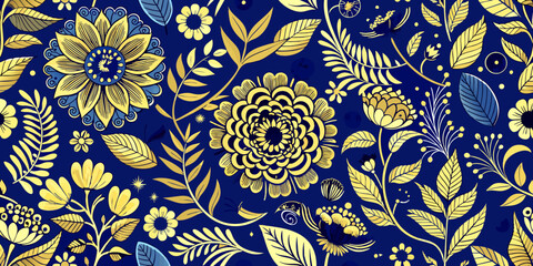 Beautiful Floral Pattern for Gift Wrapping Paper...