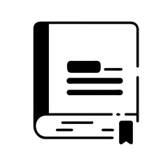 Fototapeta premium Simple Icon of a Black Book: A Minimalist Representation