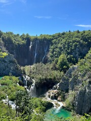 Magnifique point de vue des cascades de plitvice Croatie