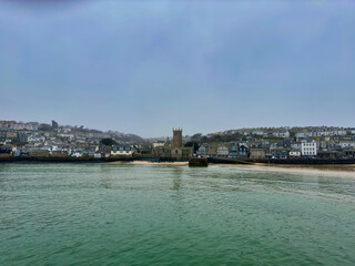 Obraz premium St Ives Harbour in Cornwall, UK