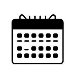 Calendar Icon: Calendar Symbol for Meeting Deadlines, Time Management, and Appointment Schedule Flat Icon