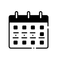 Calendar Icon: Calendar Symbol for Meeting Deadlines, Time Management, and Appointment Schedule Flat Icon